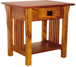 Amish Prairie Mission End Table with Drawer