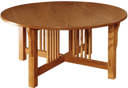 Amish Prairie Mission Round Coffee Table