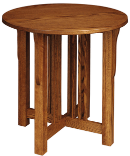 Amish Prairie Mission Round End Table