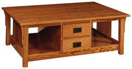 Amish Prairie Mission Coffee Table with 4 Drawers