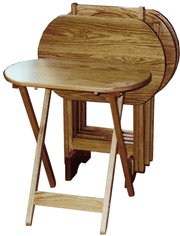Amish Oval TV Tray Set