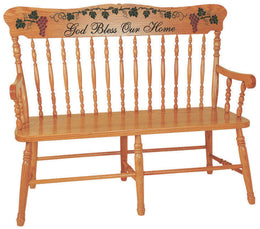 Amish Pressback 48' Bench