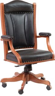 Amish Desk Chair With Padded Arms