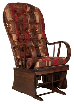 Amish Cushioned Miller Glider With Bow Back
