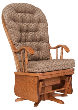 Amish Bow Back Swivel Glider