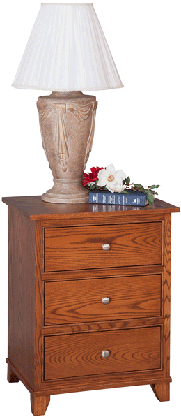 Amish Hyland Park 3-Drawer Nightstand