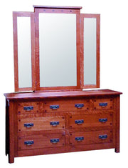 Amish Mission Square Dresser with Mirror