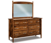 Amish Imperial 6 Drawer Dresser with Mirror