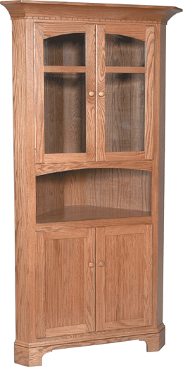 Amish New Bedford Shaker Corner Hutch