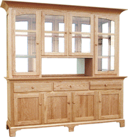 Amish New Bedford Shaker 4-Door Hutch