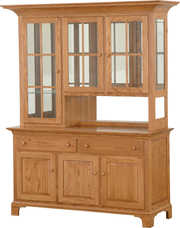 Amish New Bedford Shaker 3-Door Hutch