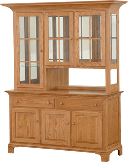 Amish New Bedford Shaker 3-Door Hutch