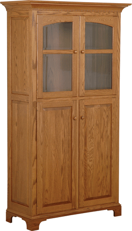 Amish New Bedford Shaker Dining Cabinet with Short Doors