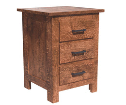 Amish Farm Size Mission 3 Drawer Nightstand