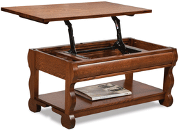 Amish Old Classic Sleigh Lift-Top Coffee Table