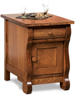Amish Old Classic Sleigh Enclosed End Table