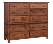 Amish Farm Size Mission Double Chest of Drawers