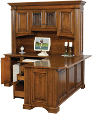 Amish Tremont Corner Desk and Hutch Top