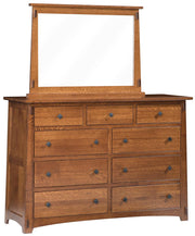 Amish Overton Tall Dresser with Mirror