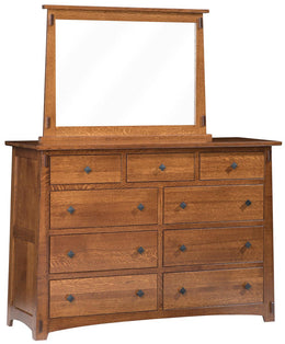 Amish Overton Tall Dresser with Mirror