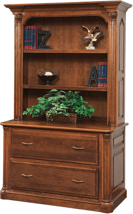 Amish Portland Lateral File and Bookshelf