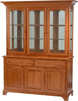 Amish Dover 3-Door Deluxe Hutch