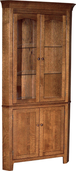 Amish Cambridge Corner Hutch