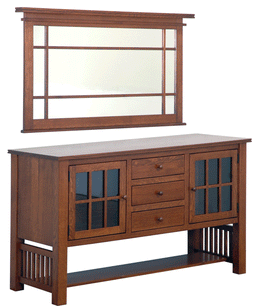 Amish Spruce Creek Buffet with Mirror
