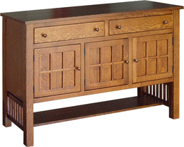 Amish Spruce Creek 3 Door Sideboard