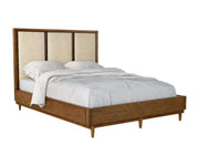 Amish Midtown bed with Fabric headboard