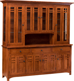 Amish Bungalow 4-Door Hutch