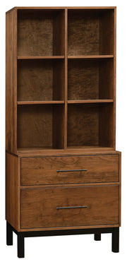 Amish Cooper Bookcase with Drawers