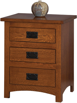 Amish Michaels Mission 3-Drawer Nightstand