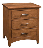 BEDROOM: Adria 3 Drawer Nightstand in Cherry