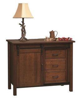 Amish Winston Buffet 3 Drawer with Sliding Door