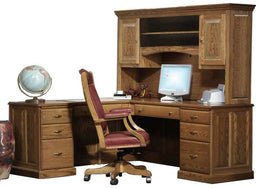 Amish Heirwood Computer Desk with Hutch A