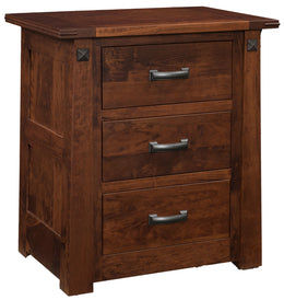 Amish Freehold Estate 3-Drawer Nightstand