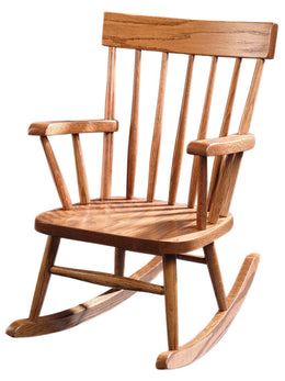Amish Child's Comb Back Rocker in Oak
