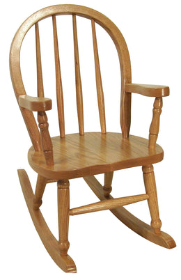 Amish Child's Bow Rocker in Oak