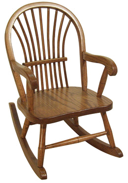 Amish Child's Sheaf Rocker in Oak