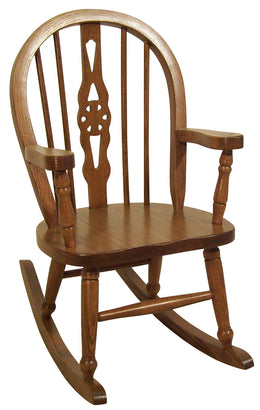 Amish Child's Windsor Rocker in Oak