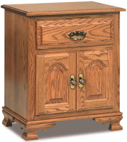 Amish Hoosier Heritage 1 Drawer, 2 Door Nightstand