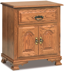Amish Hoosier Heritage 1 Drawer, 2 Door Nightstand