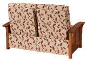 Amish Skyline Panel Loveseat Recliner
