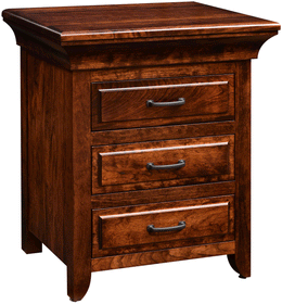 Amish Marcella 3-Drawer Nightstand