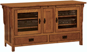 Amish Royal Mission Plasma TV Stand with Center Door
