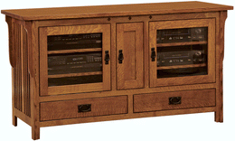 Amish Royal Mission Plasma TV Stand with Center Door