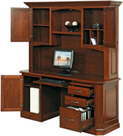 Amish Ellington Credenza with Hutch Top