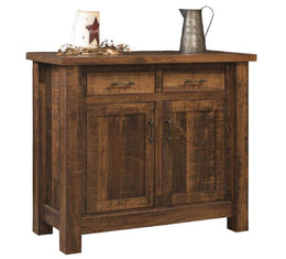 Amish Calder Buffet #2 in Rough Sawn Wormy Brown Maple