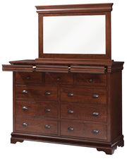 Amish Luxembourg Tall Dresser with Mirror